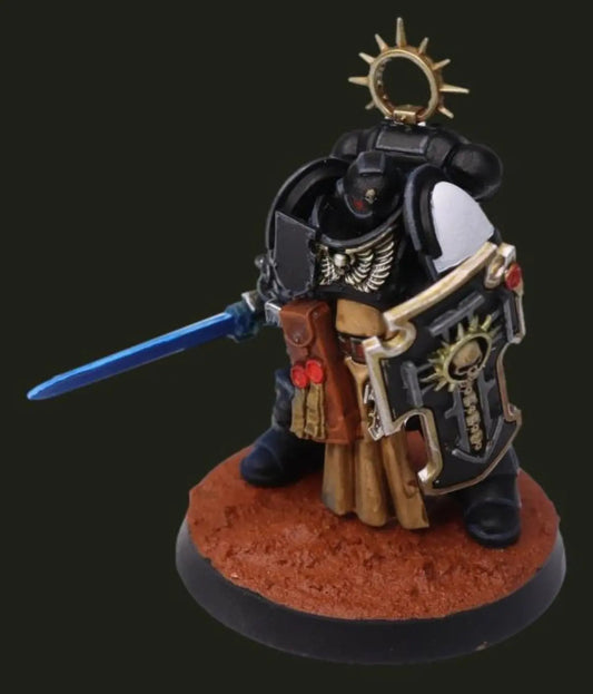 Black-Templar-Warhammer-40k-painted-with-ChromaAir SprayGunner
