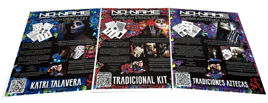 Get Ready for Halloween with Catrina Style Bone Stencil Sets for Body Paint with Airbrush