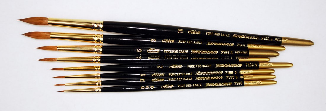 Silver Brush Renaissance series pure Red Sables paint brushes