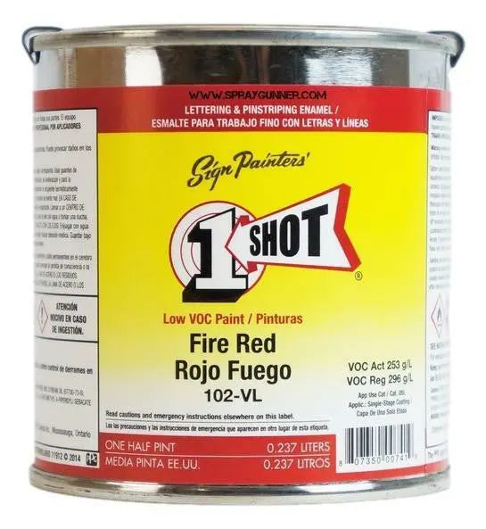 1-Shot mit niedrigem VOC-Gehalt: Feuerrot