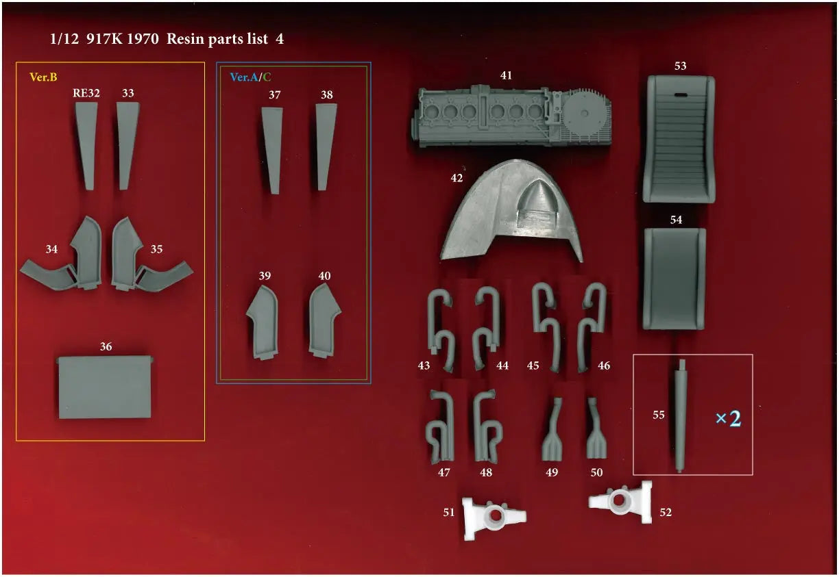 MODEL FACTORY HIRO: 1/12scale Fulldetail Kit : 917K [1970] Ver. B Sarthe 24Hours - SprayGunner