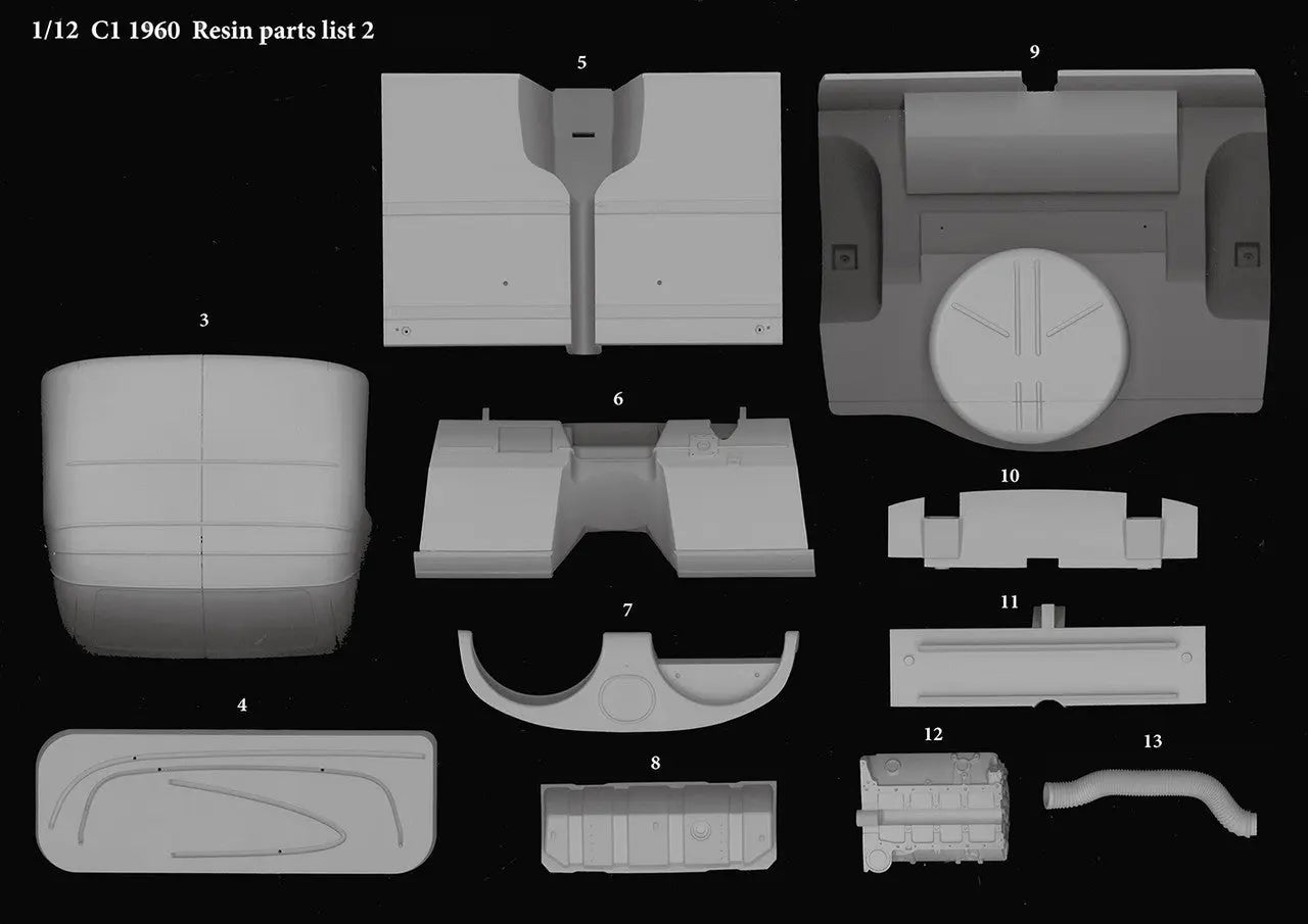 MODEL FACTORY HIRO: 1/12scale Fulldetail Kit : C1 [1960] - SprayGunner