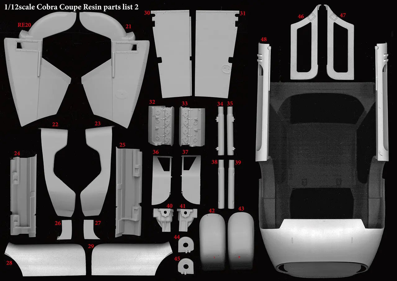 MODEL FACTORY HIRO: 1/12scale Fulldetail Kit : Cobra Coupe - SprayGunner