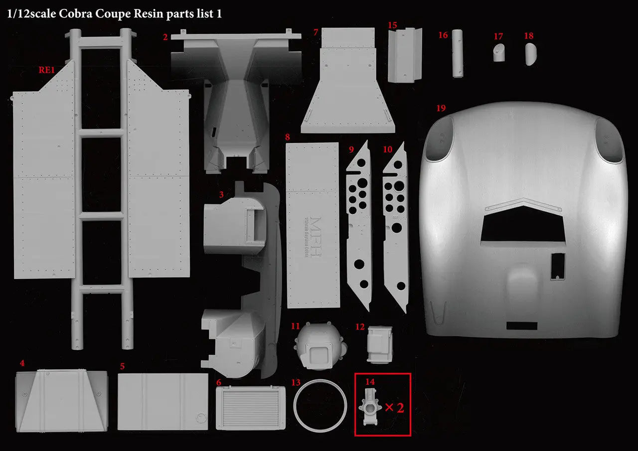 MODEL FACTORY HIRO: 1/12scale Fulldetail Kit : Cobra Coupe - SprayGunner