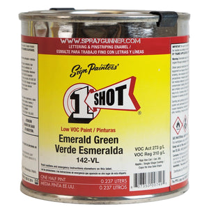 1-Shot Lettering Enamels: Emerald Green (142L) 1/2 Pint