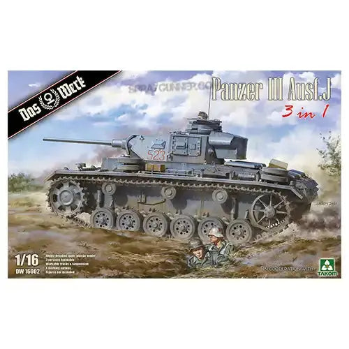 Das Werk 16002 1/16 Panzer III Ausf. J (3 in 1) Model Kit TAKOM