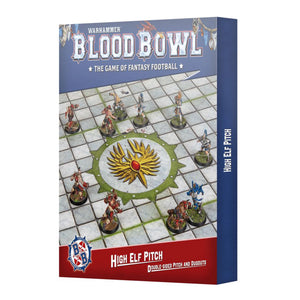 Warhammer Blood Bowl Fantasy Football – High Elf Pitch: Double-sided Pitch and Dugouts Set