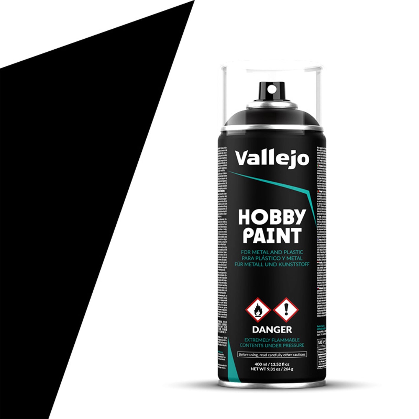 Vallejo Basic Color Primer: Black (400ml)