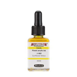 Schmincke AERO COLOR Professional Acrylic Ink Candy Color: Sunflower Yellow 28 ml - SprayGunner