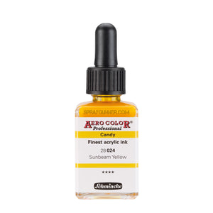 Schmincke AERO COLOR Professional Acrylic Ink Candy Color: Sunbeam Yellow 28 ml - SprayGunner
