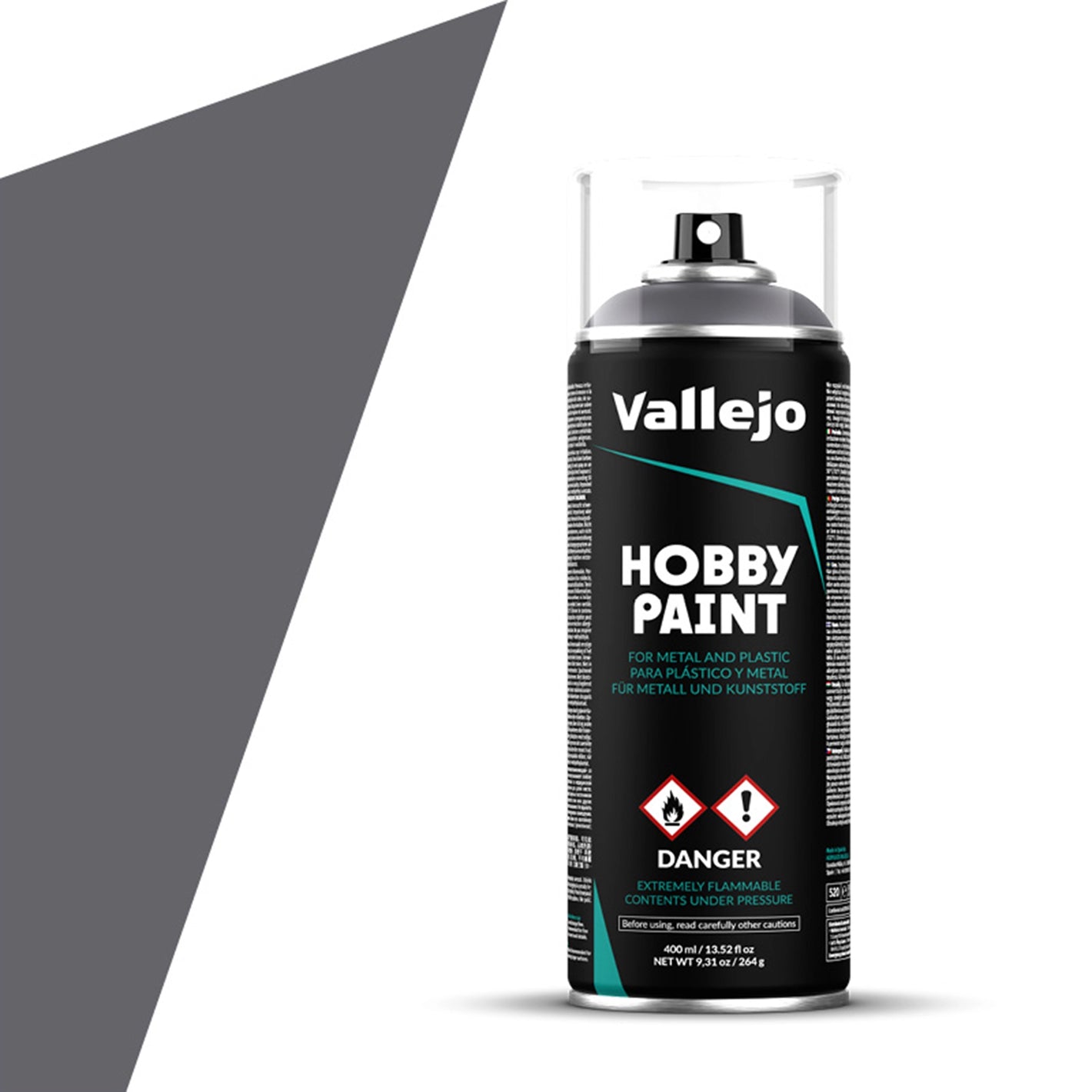 Vallejo Fantasy Color Primer: Gunmetal (400ml)