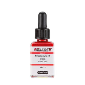 Schmincke AERO COLOR Professional Acrylic Ink Candy Color: Flame Red 28 ml