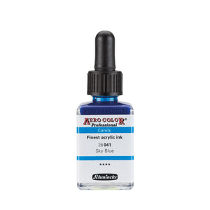 Schmincke AERO COLOR Professional Acrylic Ink Candy Color: Sky Blue 28 ml - SprayGunner