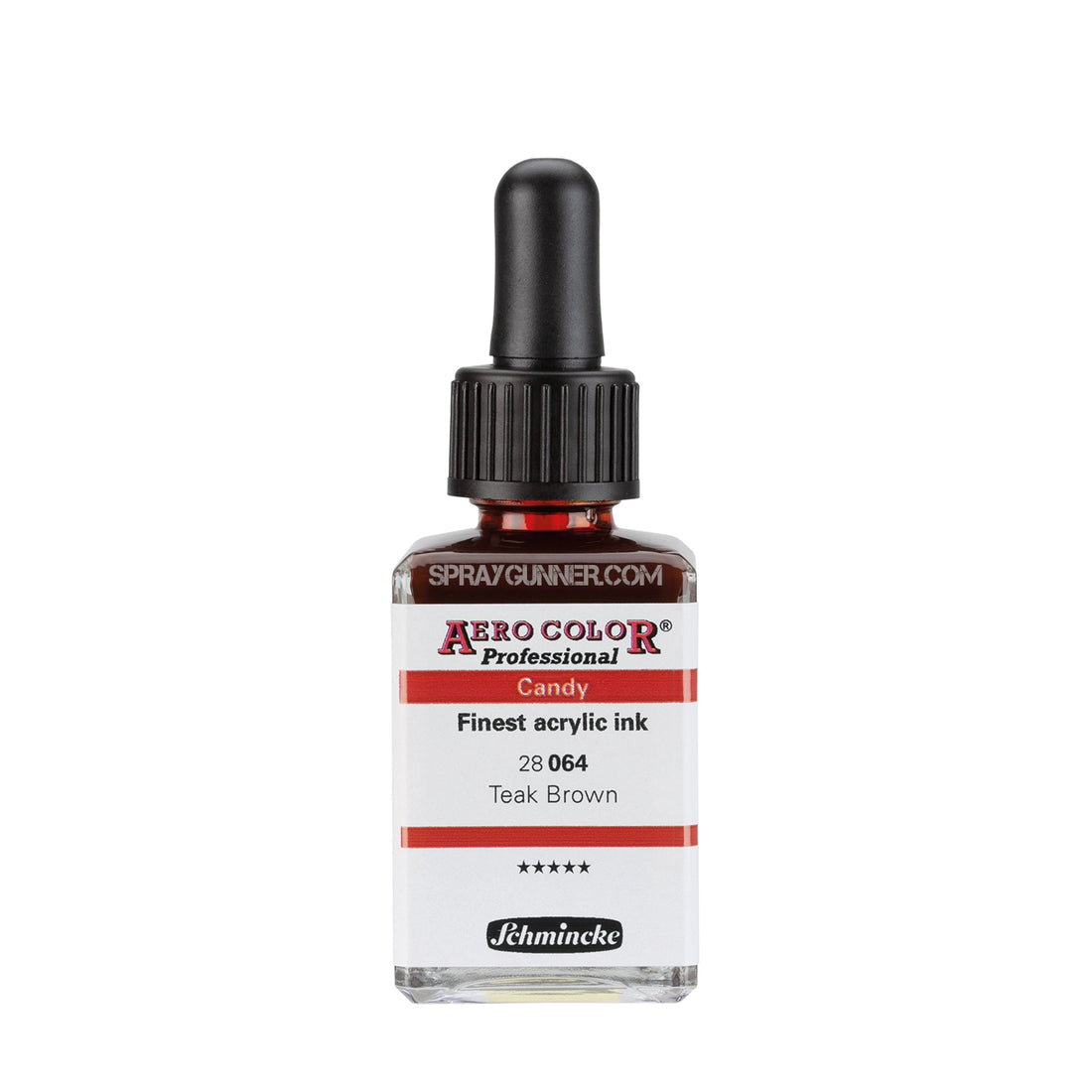Schmincke AERO COLOR Professional Acrylic Ink Candy Color: Teak Brown 28 ml - SprayGunner