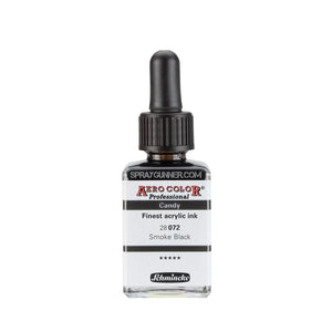 Schmincke AERO COLOR Professional Acrylic Ink Candy Color: Smoke Black 28 ml - SprayGunner