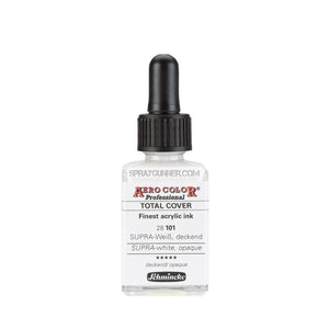 Schmincke AERO COLOR Professional Acrylic Ink: SUPRA-white, Opaque 28 ml - SprayGunner
