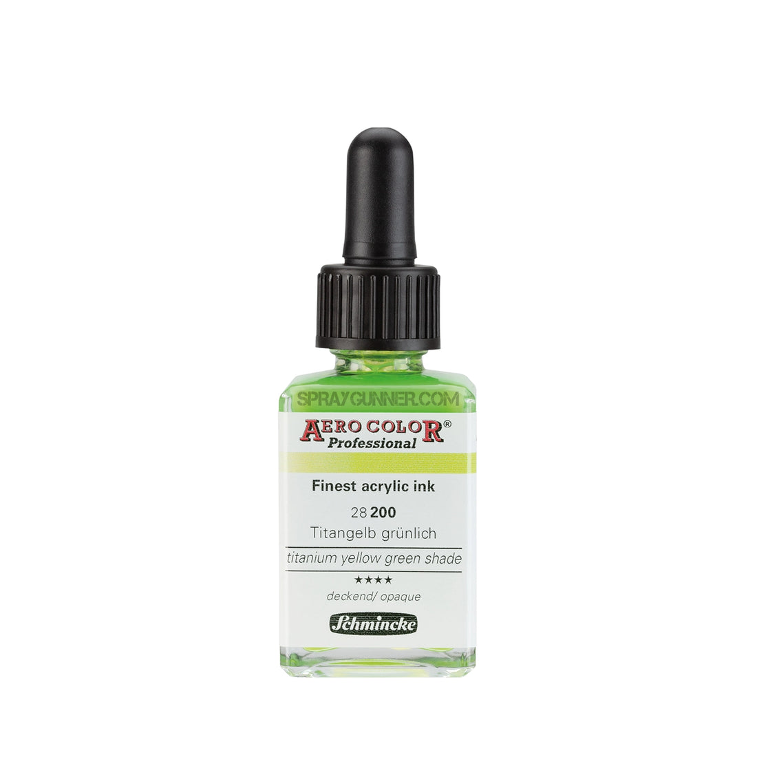 Schmincke AERO COLOR Professional Acrylic Ink: Titanium Yellow Green 28 ml - SprayGunner