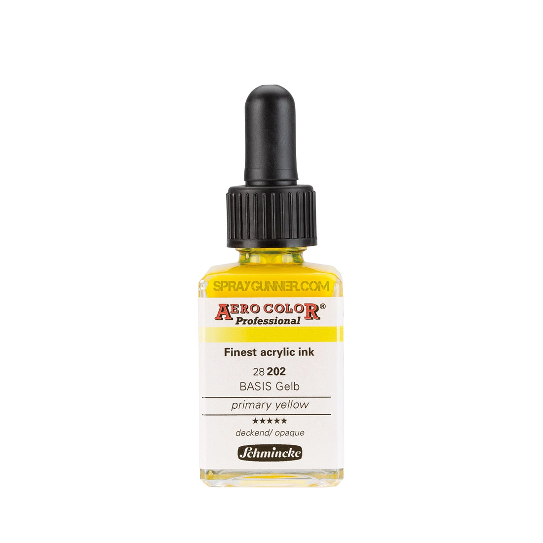 Schmincke AERO COLOR Professional Acrylic Ink: Primary Yellow 28 ml - SprayGunner