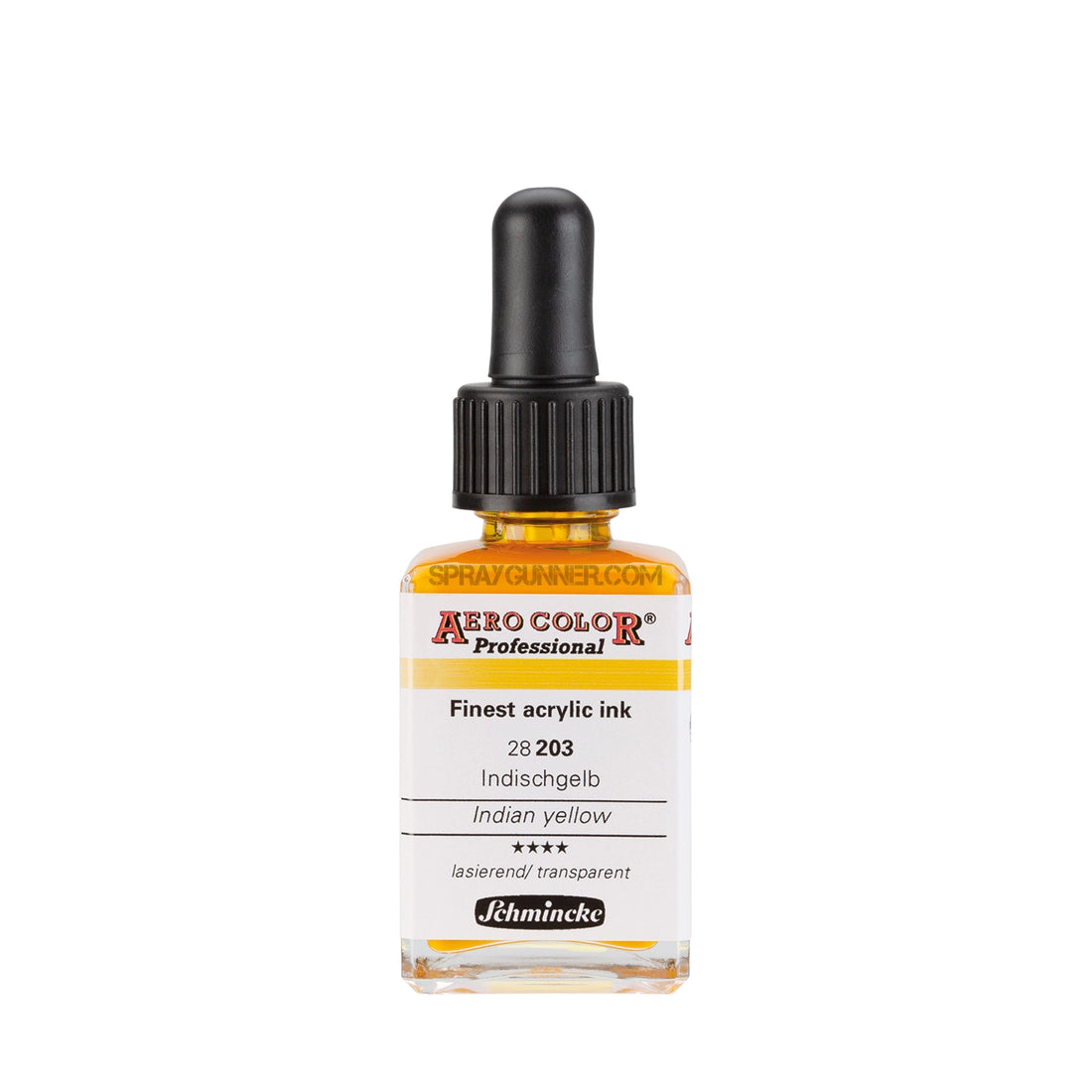 Schmincke AERO COLOR Professional Acrylic Ink: Indian Yellow 28 ml - SprayGunner