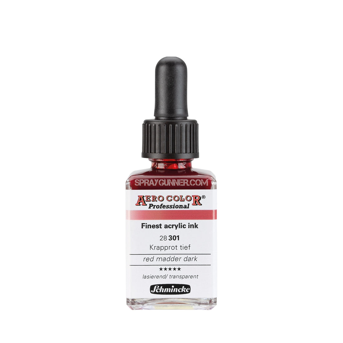 Schmincke AERO COLOR Professional Acrylic Ink: Red Madder Dark 28 ml - SprayGunner