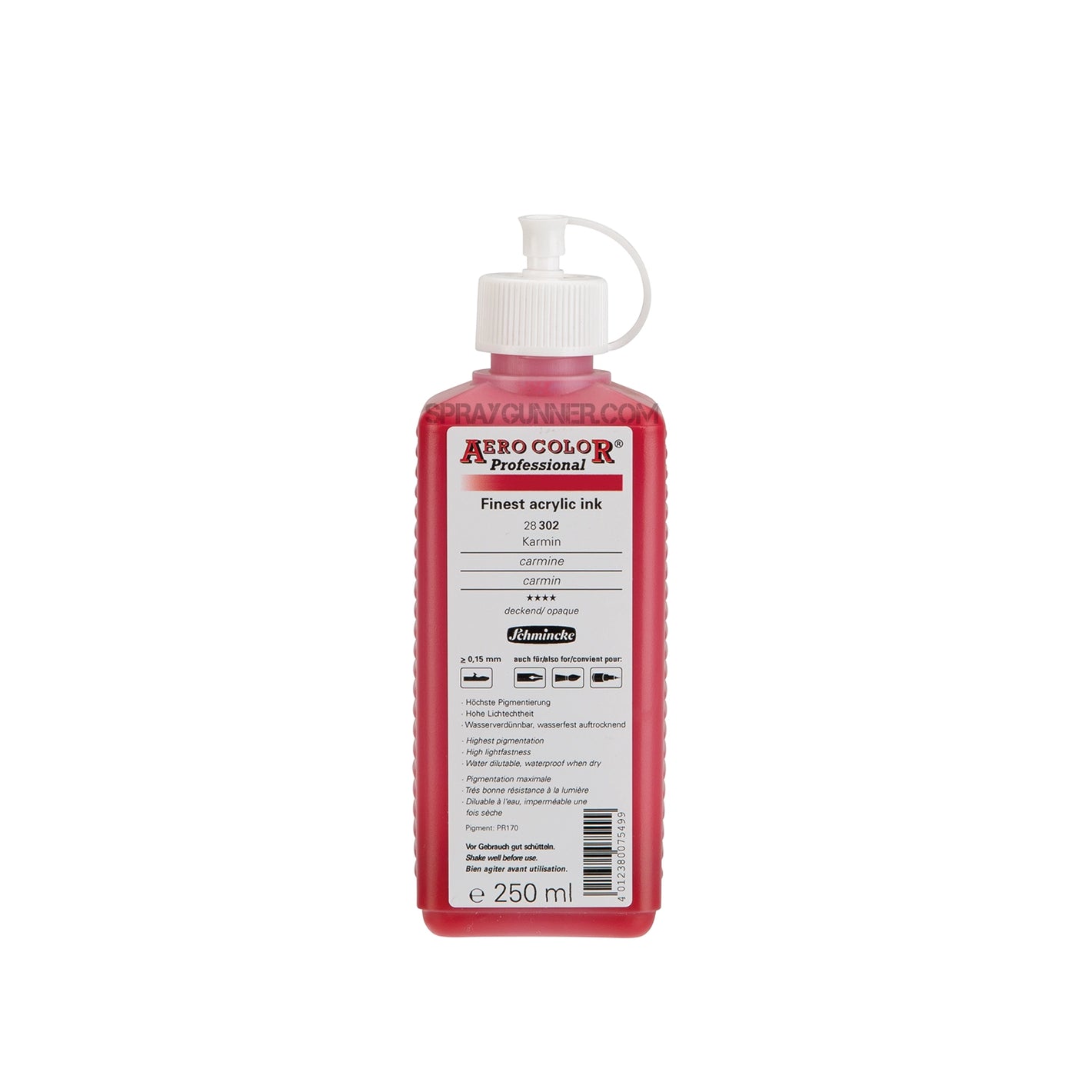 Schmincke AERO COLOR Professional Acrylic Ink: Carmine 250 ml