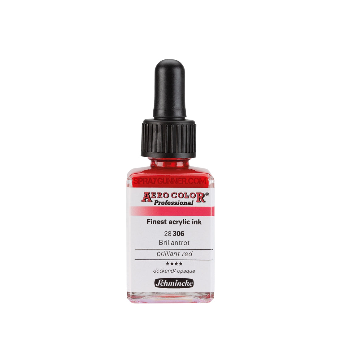 Schmincke AERO COLOR Professional Acrylic Ink: Brilliant Red 28 ml - SprayGunner