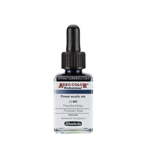 Schmincke AERO COLOR Professional Acrylic Ink: Prussian Blue 28 ml - SprayGunner