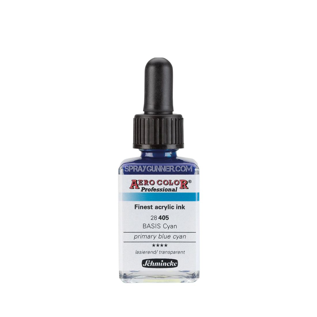 Schmincke AERO COLOR Professional Acrylic Ink: Primary Blue Cyan 28 ml - SprayGunner