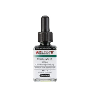 Schmincke AERO COLOR Professional Acrylic Ink: Chromium Oxide Green 28 ml - SprayGunner