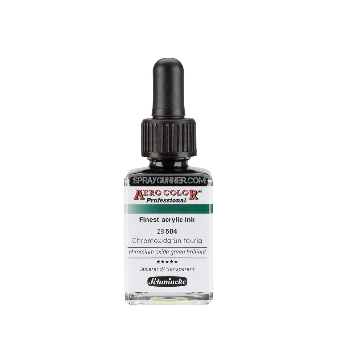 Schmincke AERO COLOR Professional Acrylic Ink: Chromium Oxide Green 28 ml - SprayGunner