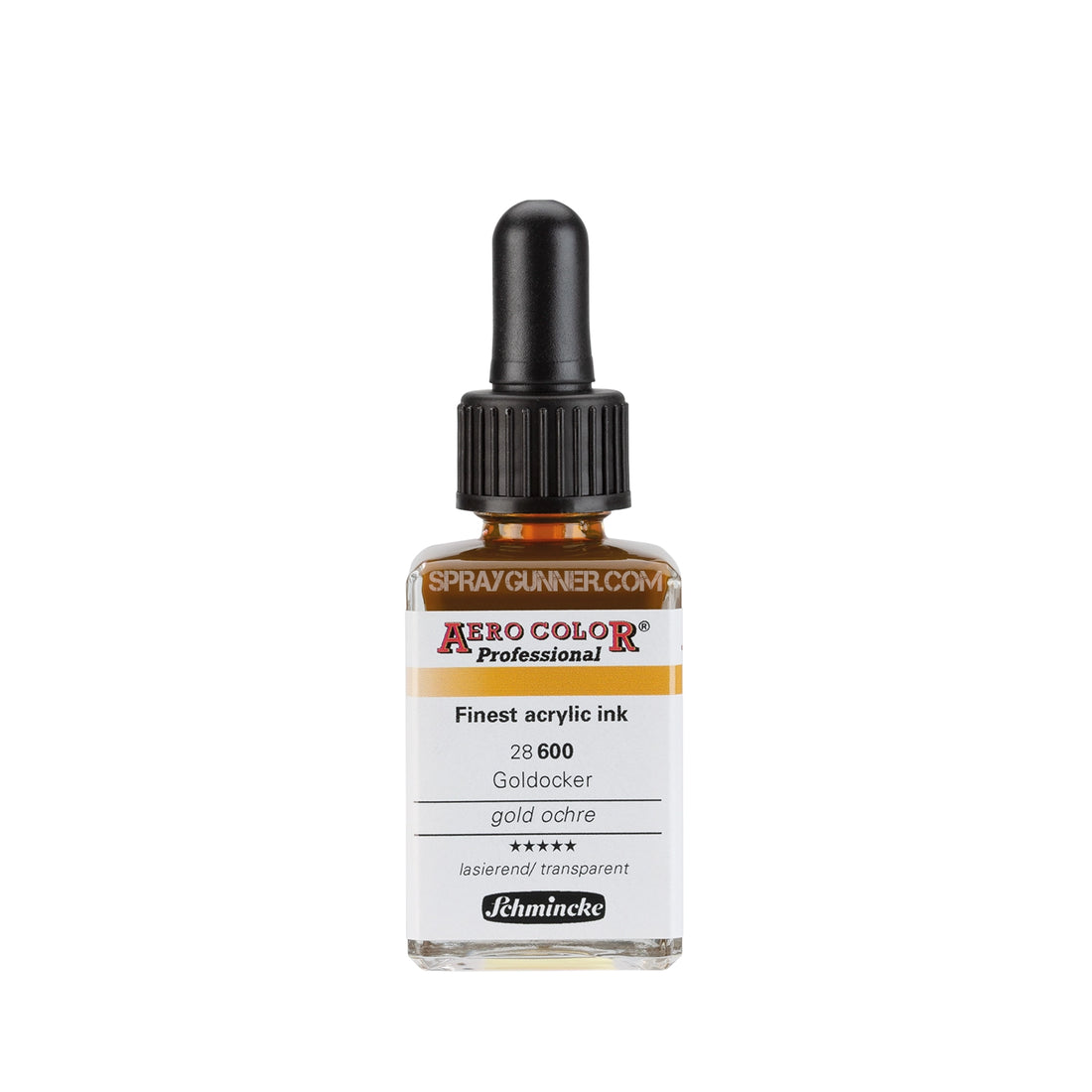 Schmincke AERO COLOR Professional Acrylic Ink: Gold Ochre 28 ml - SprayGunner