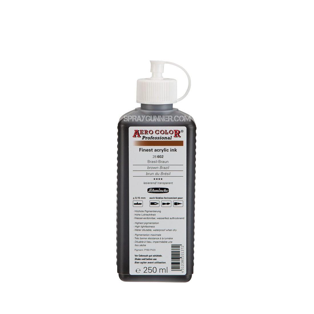 Schmincke AERO COLOR Professional Acrylic Ink: Brown Brazil 250 ml - SprayGunner