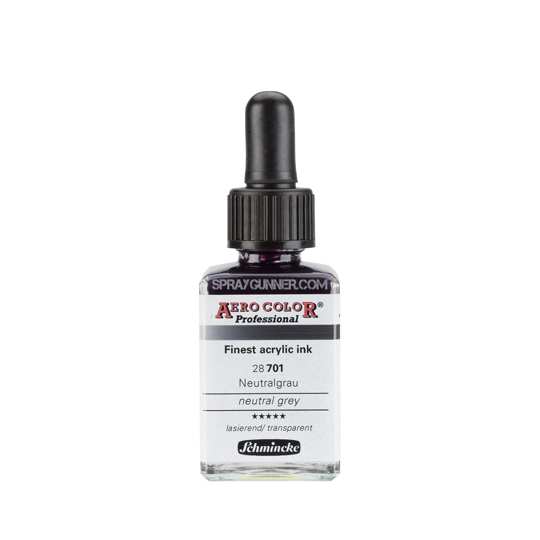 Schmincke AERO COLOR Professional Acrylic Ink: Neutral Grey 28 ml - SprayGunner