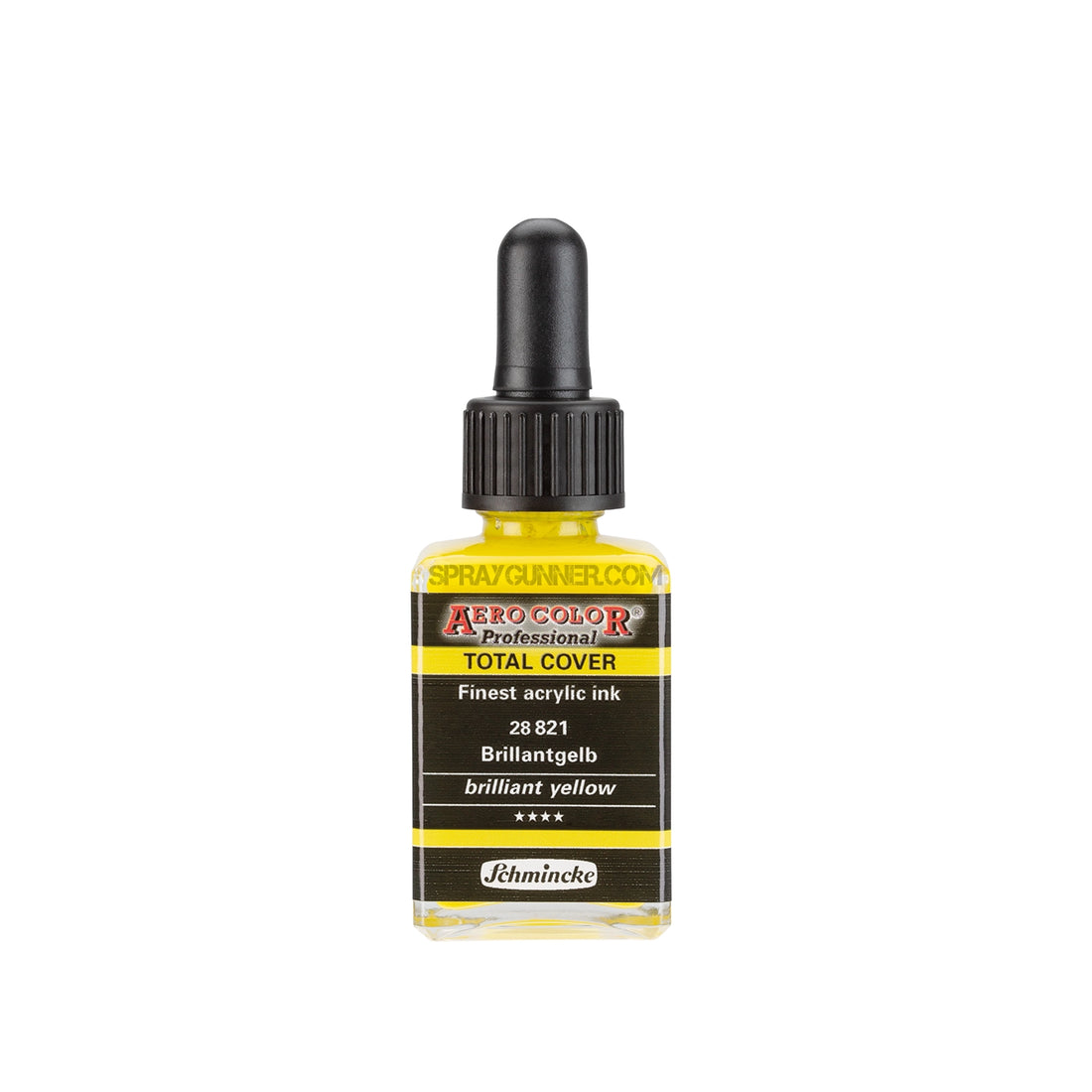 Schmincke AERO COLOR Professional Acrylic Ink Total Cover: Brilliant Yellow 28 ml - SprayGunner