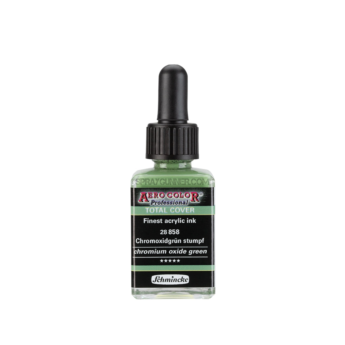 Schmincke AERO COLOR Professional Acrylic Ink Total Cover: Chromium Oxide Green 28 ml - SprayGunner
