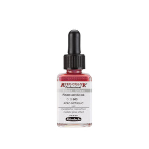 Schmincke AERO COLOR Professional Acrylic Ink Aero Metallic: Red 28 ml - SprayGunner