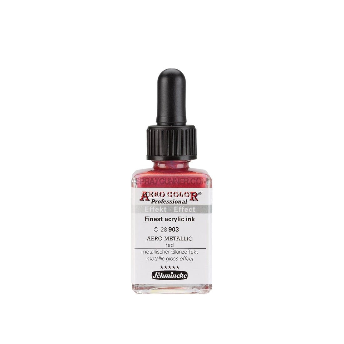 Schmincke AERO COLOR Professional Acrylic Ink Aero Metallic: Red 28 ml - SprayGunner