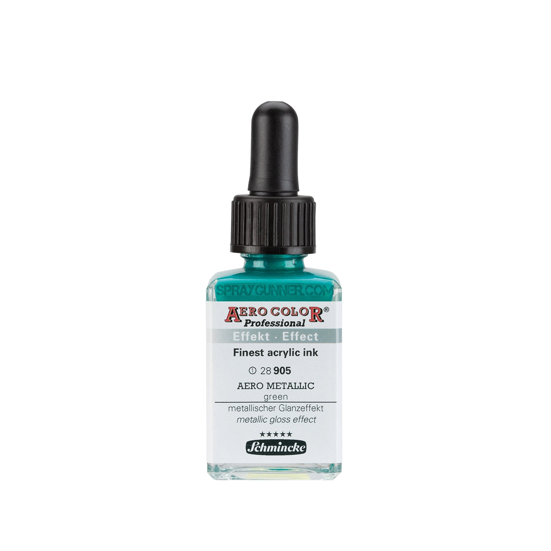 Schmincke AERO COLOR Professional Acrylic Ink Aero Metallic: Green 28 ml - SprayGunner