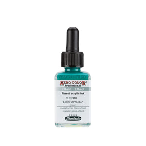 Schmincke AERO COLOR Professional Acrylic Ink Aero Metallic: Green 28 ml