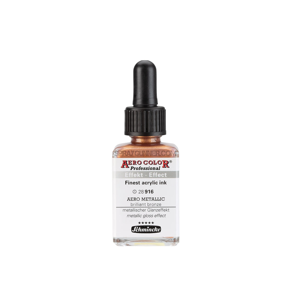 Schmincke AERO COLOR Professional Acrylic Ink Aero Metallic: Brilliant Bronze 28 ml - SprayGunner