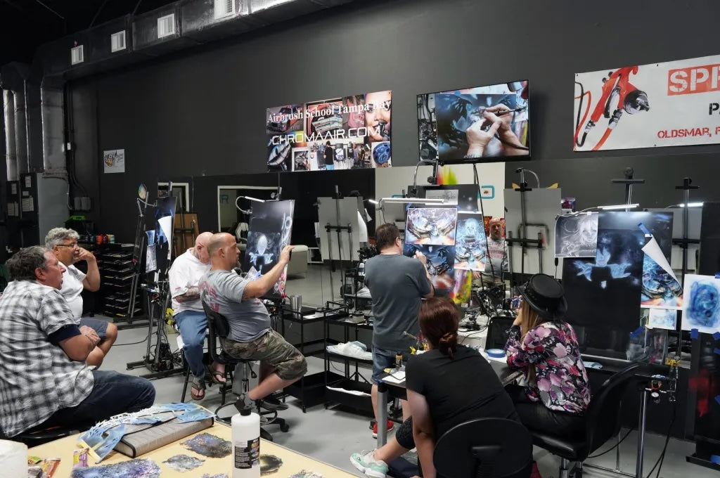 Airbrush class and workshop at SprayGunner in Oldsmar Florida