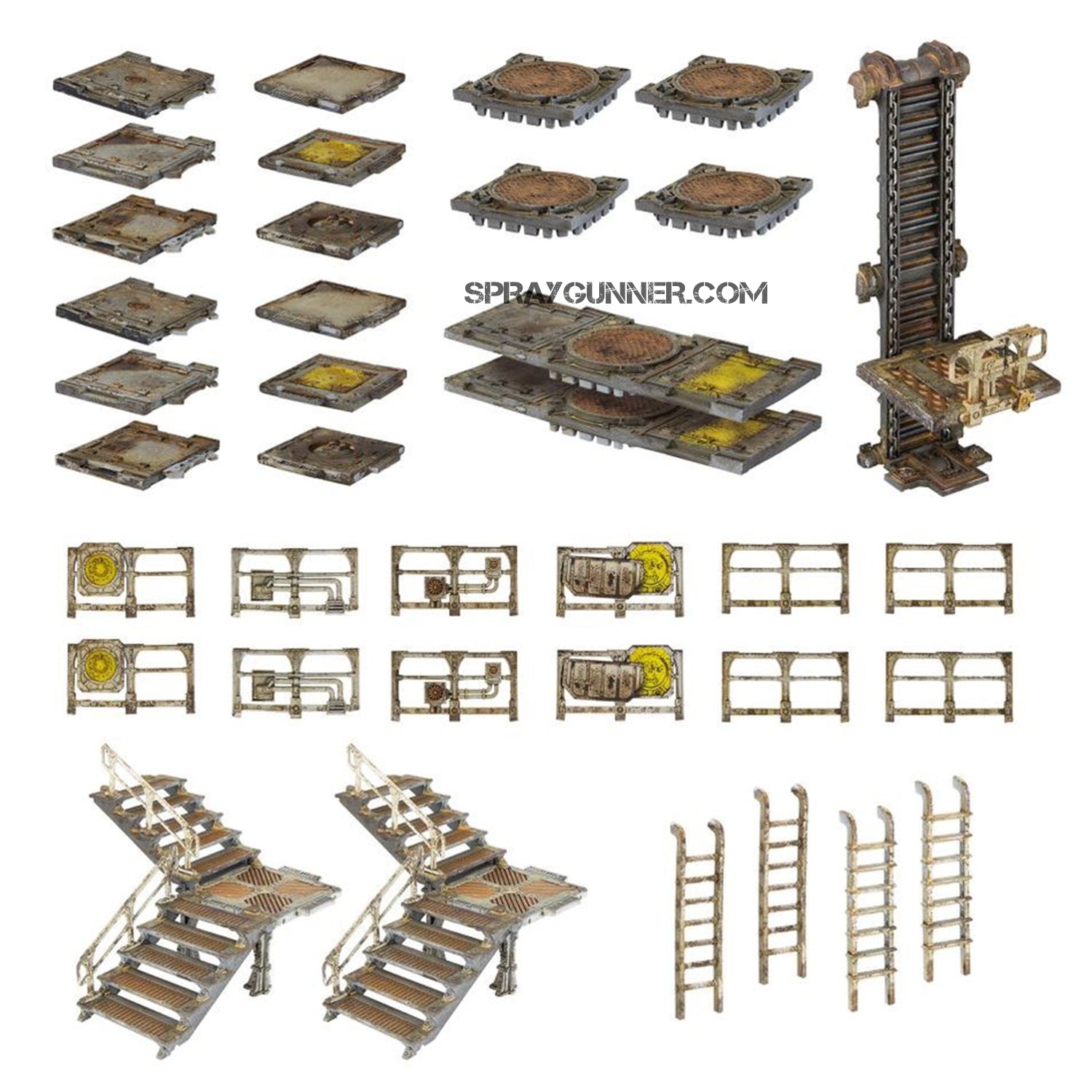 Warhammer 40k NECROMUNDA ZONE MORTALIS: PLATFORMS & STAIRS - SprayGunner