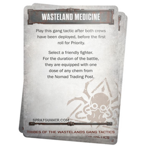 Warhammer 40k NECROMUNDA: Tribes of the Wastelands Gang Tactics Cards - SprayGunner