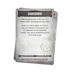 Warhammer 40k NECROMUNDA: Bastions of Law Gang Tactics Cards