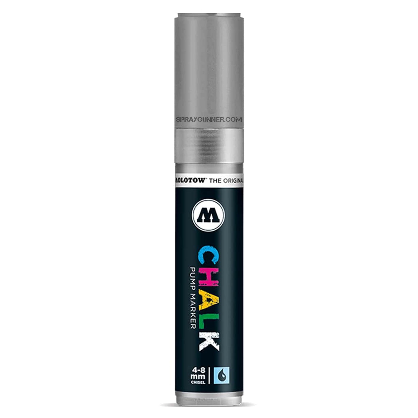 Molotow Chalk Marker: Metallic Silver 4-8mm Tip - SprayGunner