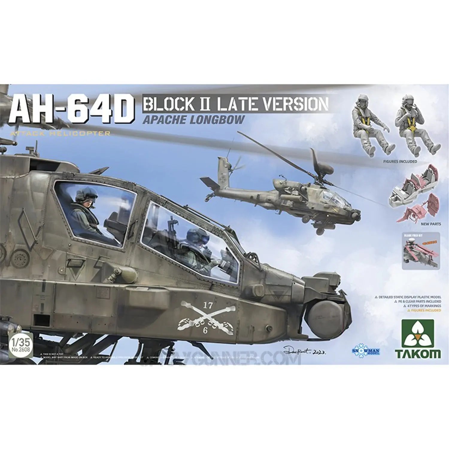 TAKOM 1/35 AH-64D Attack Helicopter Apache Longbow Block II Late