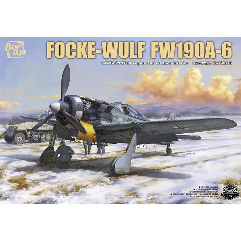 Border Models 1/35 Focke-Wulf Fw 190A-6 with Wgr. 21 & Full Engine and Weapons Interior Model Kit - SprayGunner