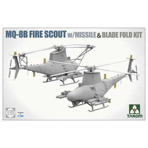 TAKOM 1/35 MQ-8B Fire Scout mit Rakete und Klinge, Klappbausatz, Modellbausatz