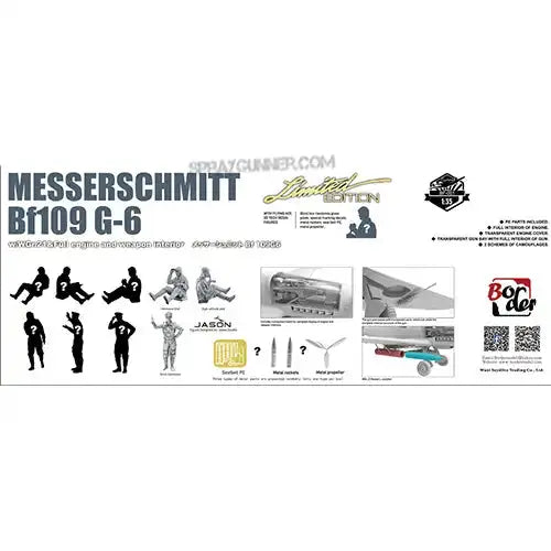 Border Models 1/35 Messerrschmitt BF109 G-6 Limited Edition Model Kit BORDER