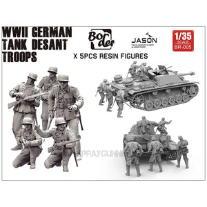 1/35 WWII German Tank Desant Troops BORDER